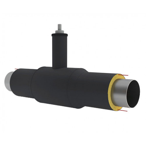 Кран шаровой ППУ ПЭ с МЗИ и выводом кабеля тип 1 Ст3сп BROEN Ballomax 25х2,8х1900 мм ГОСТ 3262-75